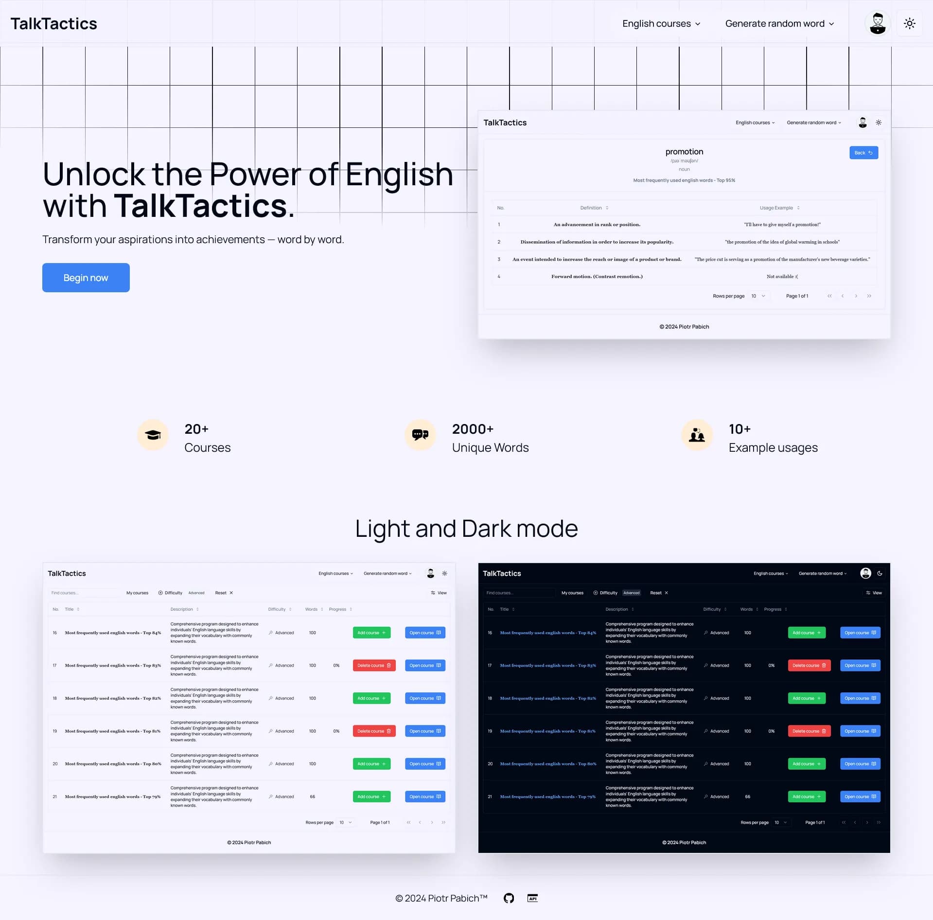 TalkTactics landing page